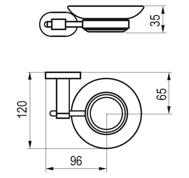 RAVAK Chrome szappantartó üveg CR 200.00 (X07P187)