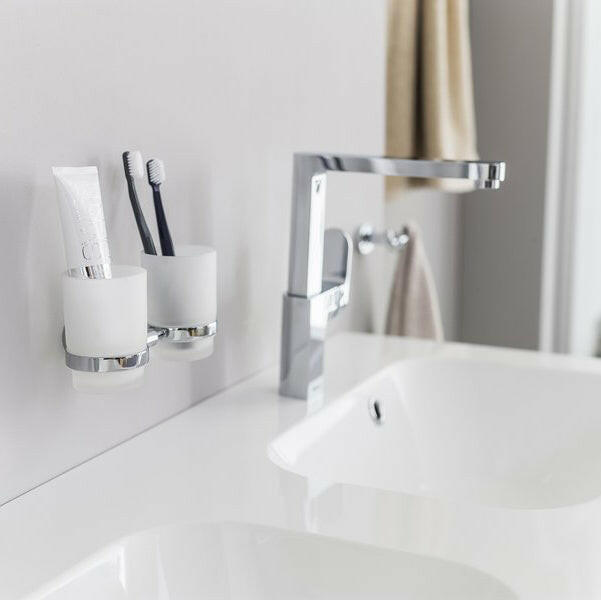 RAVAK Chrome pohártartó dupla üveg CR 220.00 (X07P189)