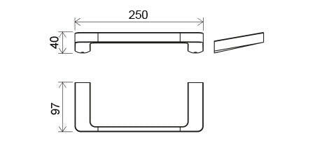 Ravak 10° TD kéztörlő tartó 25cm 300.00 ( X07P324 )