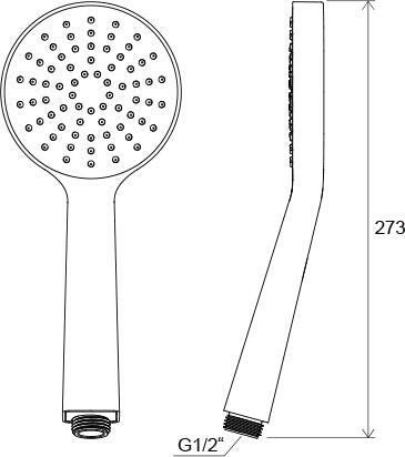 RAVAK zuhanyfej kézi lapos 1 funkciós Flat S 100 mm 960.00 ( X07P343 )