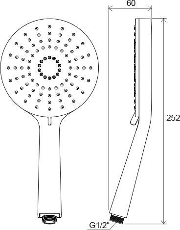 Ravak zuhanyfej lapos 3 funkciós flat XXL 140mm 961.00 ( X07P344 )