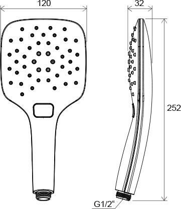 RAVAK zuhanyfej kézi Air 1 funkciós króm 120mm 959.00 ( X07P350 )