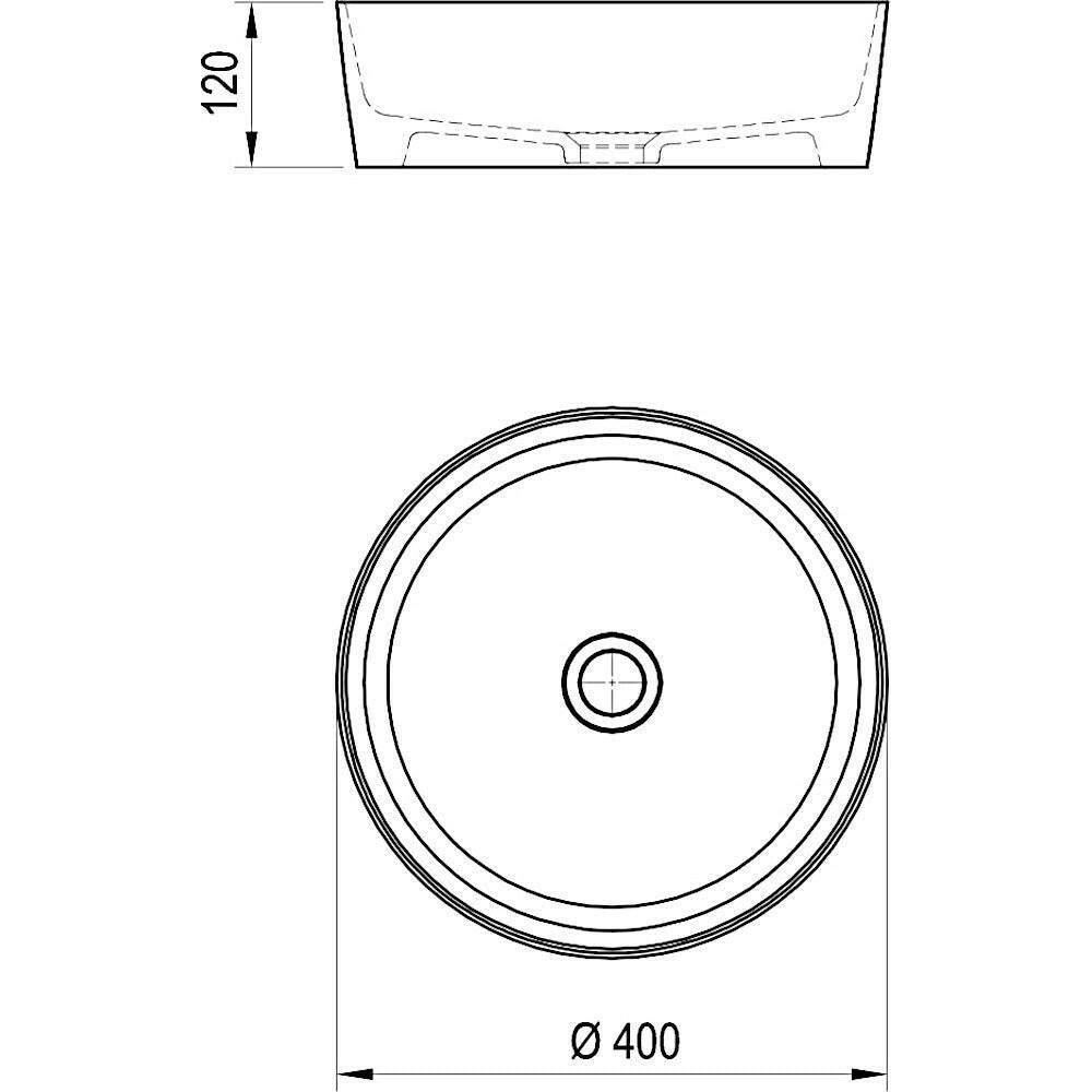 Ravak Uni 400 mosdó, kerámia, fehér (XJX01140001)