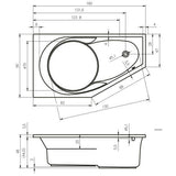 Riho Yukon fürdőkád 160x90 cm jobbos (BA3400500000000)-3