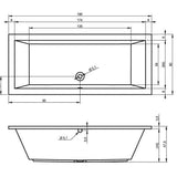 Riho Lusso fürdőkád 190x80 cm (BA5900500000000)-3