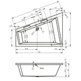 Riho Doppio fürdőkád 180x130 cm jobbos (BA9000500000000)-3