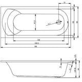 Riho Miami fürdőkád 180x80 cm (BB6400000000000)-2