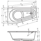 Riho Delta fürdőkád 150x80 cm balos (BB8100500000000)-3