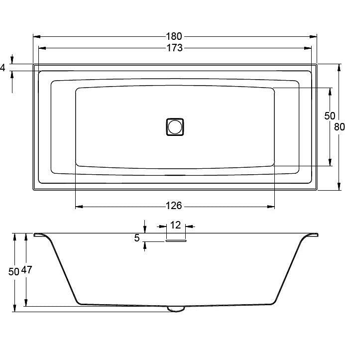 Riho Still Square fürdőkád 180x80 cm világítás bal oldalon (BR0100500K00131)-5