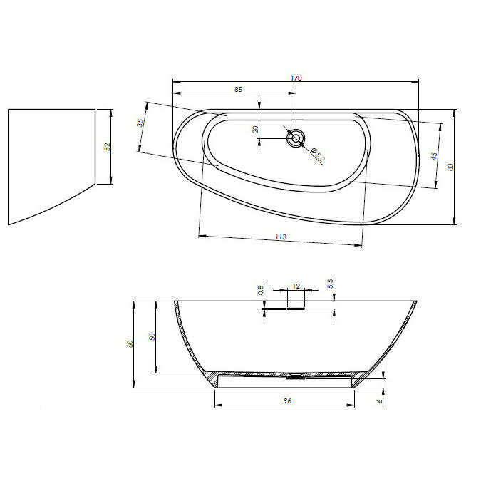 Riho Granada fürdőkád 170x80 cm (BS1800500000000)-3