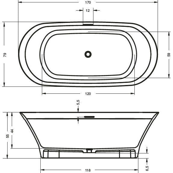 Riho Barca fürdőkád 170x80 cm (BS6000500000000)-1