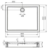 Riho Davos zuhanytálca 90x90 cm szögletes, lábbal, előlappal 251 (DA5900500000000)-1