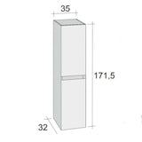 Riho Ardea magas szekrény 35x171,5x32 cm magasfényű fehér (F2AR21712014R01)-0