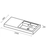 Riho Bologna mosdó 100x48 cm jobbos (F7BO1100481111)-2