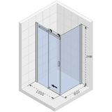 Riho Baltic B203 zuhanykabin 100x80 cm szögletes (GE0007200)-1