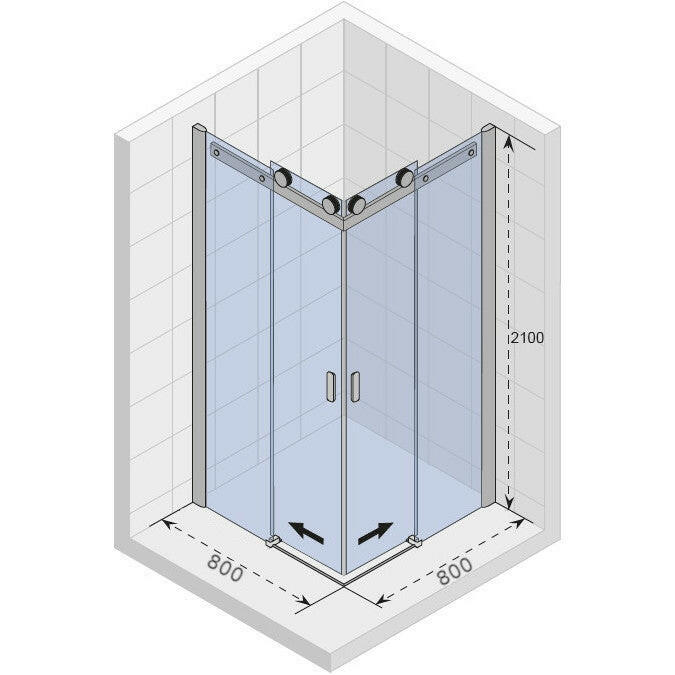 Riho Baltic B207 zuhanykabin 80x80 cm szögletes (GE1001600)-1