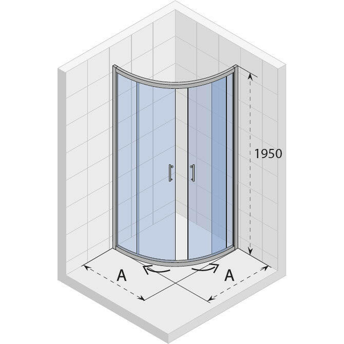 Riho Hamar zuhanykabin 80x80 cm íves (GR32200) - kifutó-1