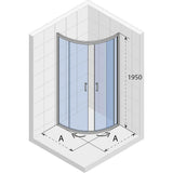 Riho Hamar zuhanykabin 80x80 cm íves (GR32200) - kifutó-1