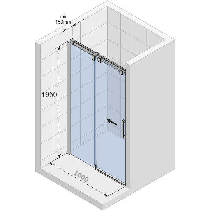 Riho Ocean O104 zuhanyajtó 100 cm (GU0200100)-1