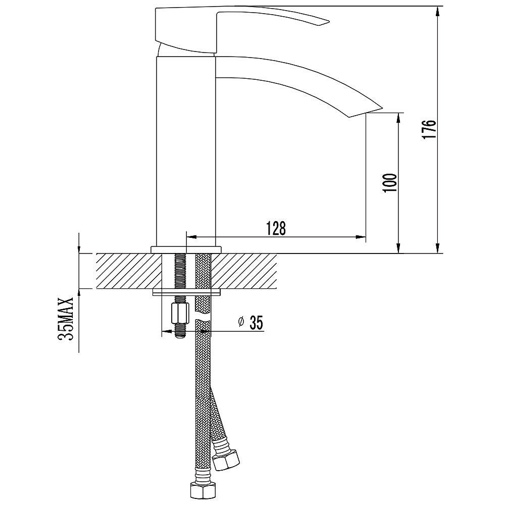 Sapho Ginko mosdó csaptelep leeresztő nélkül 176 mm (1101 - 02)