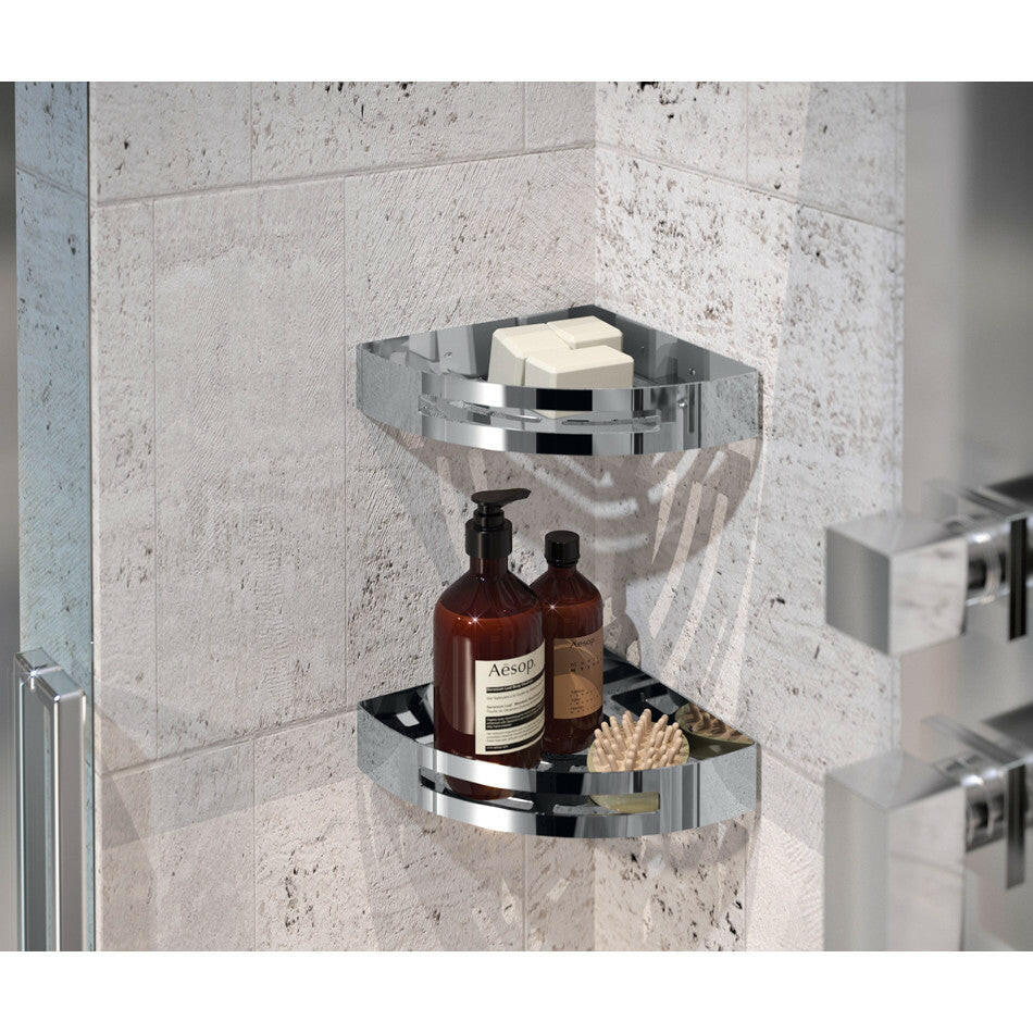 Sapho Smart sarokpolc zuhanyzóba, inox (2479)