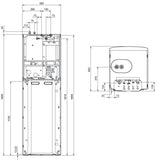 Saunier Duval HA 12-5 STB kompakt, tárolós beltéri egység HA 10-5 OS, HA 12-5 OS készülékhez-2