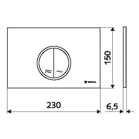 Schell Montus Circum wc nyomólap króm, ABS 031190699
