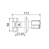 Schell csempeszelep 1/2"-1