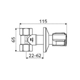 Schell csempeszelep 3/4"-1