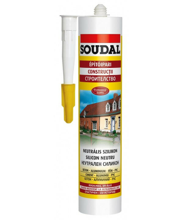 Soudal neutrális szilikon transzparens 280ml-0