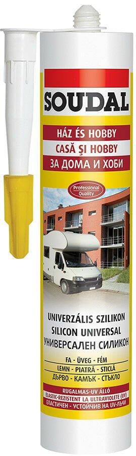 Soudal Univerzális szilikon fekete, 300ml