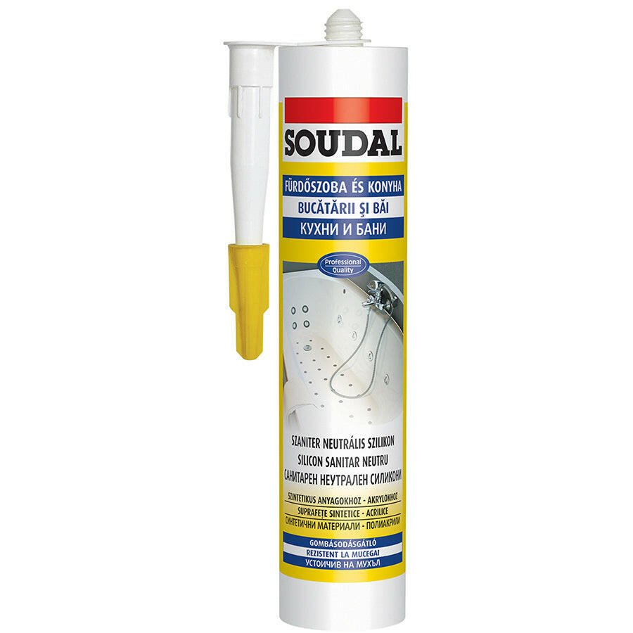 Soudal szaniter szilikon neutrális fehér 300ml