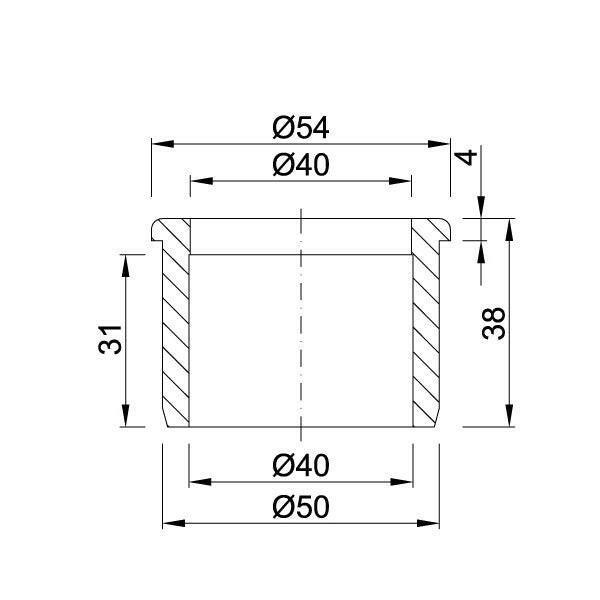 Styron STY - 40 - 50 - SZ Szűkítő 50 - 40 .szürke ( STY - 40 - 50 - SZ )