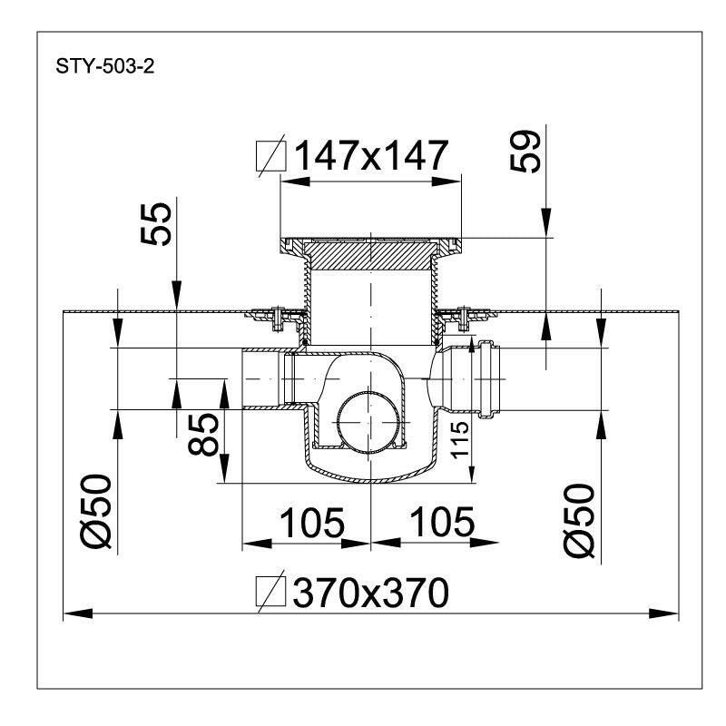 Styron szuez szifon II. szigetelhető (STY - 502 - 2)