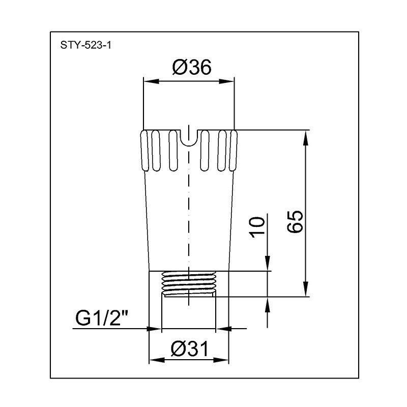 Styron vakdugó 1/2 "normál (STY - 523 - 1)