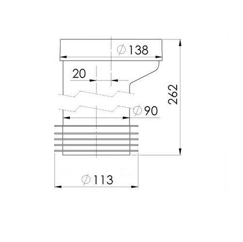 Styron Wc szimering excentereshossz. 20