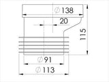 Styron Wc szimering excenteres 20mm-1