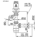 Styron mosdószifon 32 mosógépcsatl-1