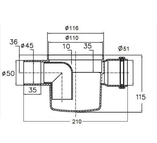 Styron szuez szifon PP tokos III. (STY-503-1)-1