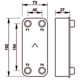 Hőcserélő Swep E5THx10 lemezes 10 kW-2