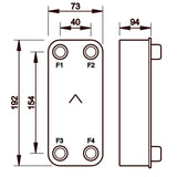 Hőcserélő Swep E5THx40 lemezes 40 kW-2