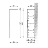 Tboss Dana/Noto/Nola kiegészítő szekrény, 1 ajtós, 120cm (F120 1A) - KIFUTÓ-1