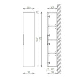 Tboss Dana/Noto/Nola kiegészítő szekrény, 1 ajtós, 170cm (F170 1A) - KIFUTÓ-1