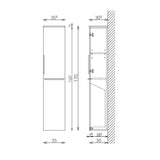 Tboss Dana/Noto/Nola kiegészítő szekrény, 2 ajtós, 170cm (F170 2A) - KIFUTÓ-1