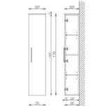 Tboss Famme kiegészítő szekrény, 1 ajtós, 170cm (F170 1A) - KIFUTÓ-1