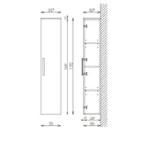 Tboss Leon/Modena kiegészítő szekrény, 1 ajtós, 170cm (F170 1A) - KIFUTÓ-1