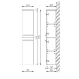 Tboss Leon/Modena kiegészítő szekrény, 2 ajtós, 170cm (F170 2A) - KIFUTÓ-1