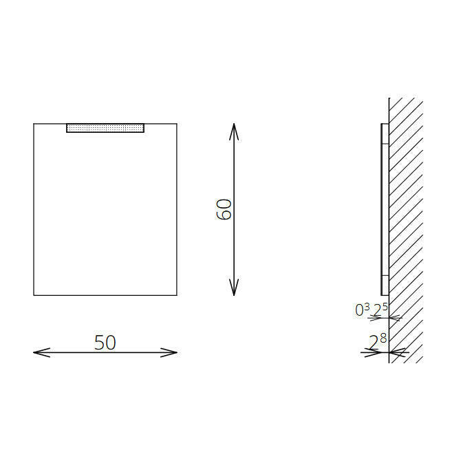 Tboss Floating Mirror Soft 50 laptükör, led világítással, kapcsolóval - KIFUTÓ-1