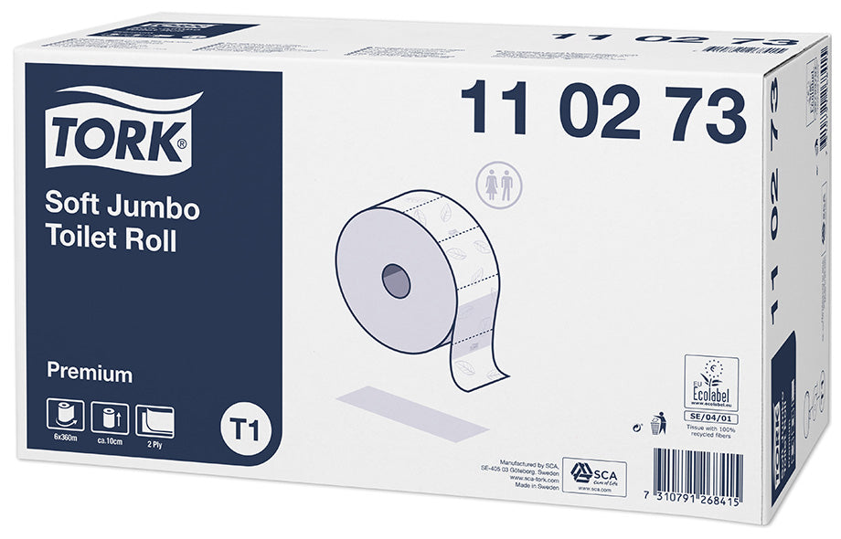 Tork toalettpapír Soft Jumbo, T1, extra fehér-0
