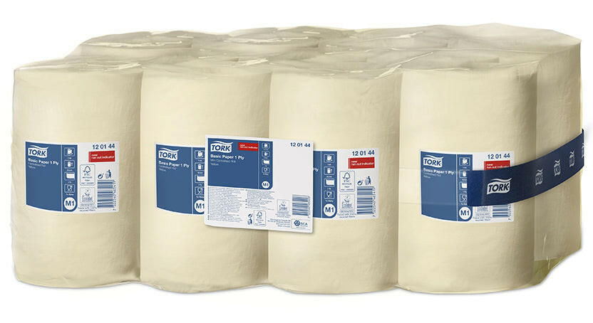Tork Mini kéztörlőpapír tekercses sárga M1 (120144)